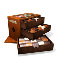 Mahogany 3-Drawer Chocolate Box (45 pieces)