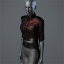Womens Sterling Dress Blouse (red satin)