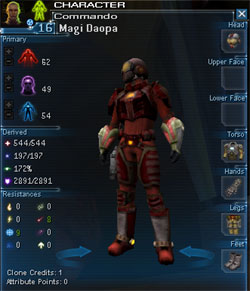 DaOpa - Character Stats Screen - Tabula Rasa